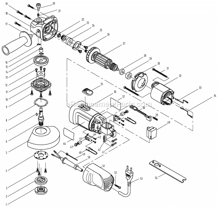 Black and Decker KG915K-B2 (Type 1) 900w Small Angle Grinder Power Tool Page A Diagram